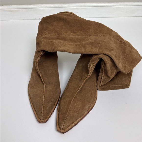 NWOT Free People Sway Low Brown Suede Knee-High Boots - 39/8.5 - Picture 15 of 15